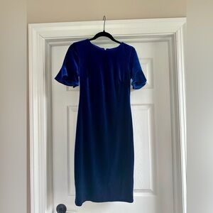 Calvin Klein Royal Blue Velvet Dress